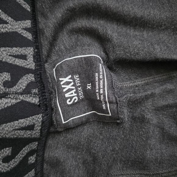 SAXX 3Six Five Lounge Sweatpant Black Heather(Dark Gray) Pants Men Sz XL NWT - Picture 9 of 12